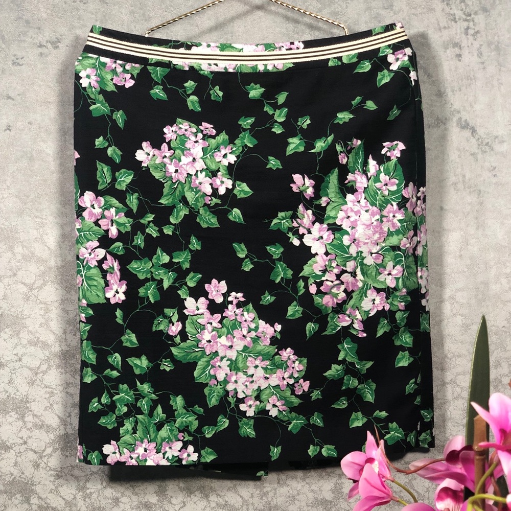 TALBOTS Oprah Collection Floral Skirt Petite Sz 8